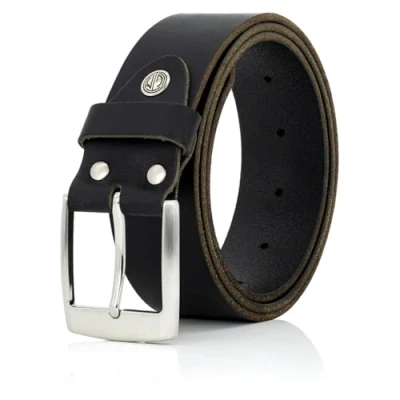Afbeelding van LINDENMANN riem heren buffelleer 40mm zwart, Taillewijdte 100 cm Totale lengte 115 B 39.5 XL