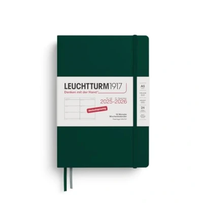 Afbeelding van LEUCHTTURM1917 372631 weekkalender medium (A5) 2026, 18 maanden 07.2025 12.2026, hardcover, Forest Green, Duits