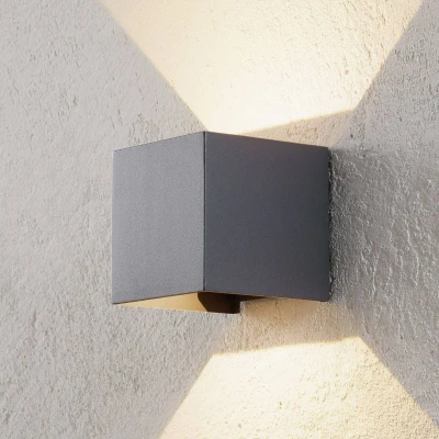 Afbeelding van ORION LED buitenwandlamp Cube basaltgrijs