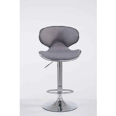 Afbeelding van Barkruk Notodden Stof Chrome frame Lichtgrijs