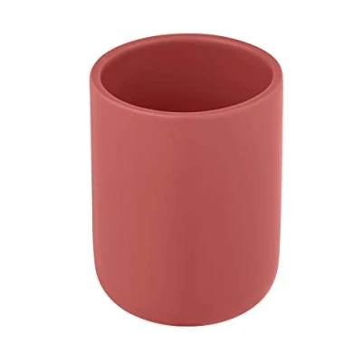 Afbeelding van Allstar Tandenborstelbeker Olinda, tandborstelhouder in conische vorm, mondspoelbeker matte afwerking, gemaakt van keramiek, ideale tandenbeker voor tandenborstel, tandpasta enz., Ø 7,6 x 10 cm,