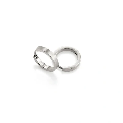 Afbeelding van Boccia 0577 01 Oorringen titanium zilverkleurig 2 x 14 mm