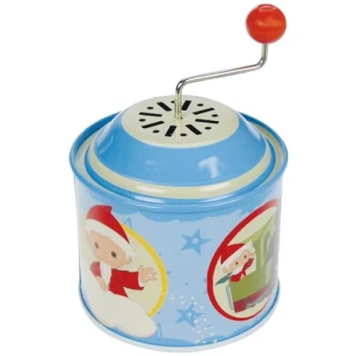 Afbeelding van Lena tin toys 52754 Muziekdraaidoosje met Het Zandmannetje, muziekdoos 10,5 x 7,5 cm, blikken draaidoos melodie metalen draaidoos, draaiorgeltje, vanaf 18 m+