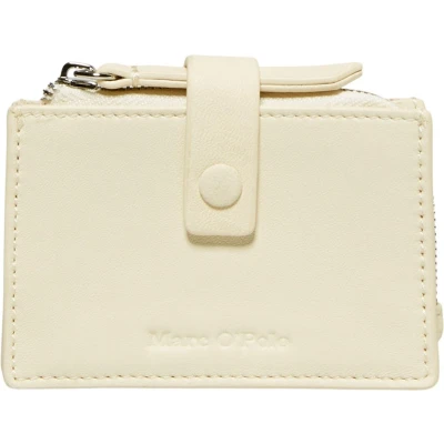 Afbeelding van Marc O&#039;Polo Leren Portemonnee Carina Zip Wallet Chalky Sand Crème