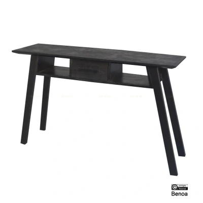 Afbeelding van Benoa Bijzettafel Zwart Berlin 1 lade 120cm