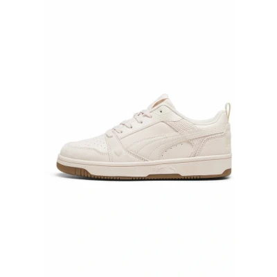 Afbeelding van Puma Rebound V6 LOW Coquette Sneakers laag, Dames, Maat: 36, Island pink alpine snow Leer/ synthetisch