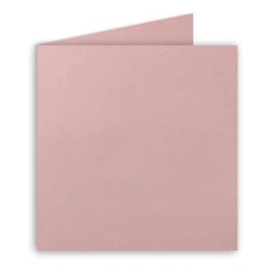 Afbeelding van Vierkante vouwkaarten 15 x cm oudroze (roze) 25 stuks vormvast geschikt voor printers wenskaarten, uitnodigingen en meer