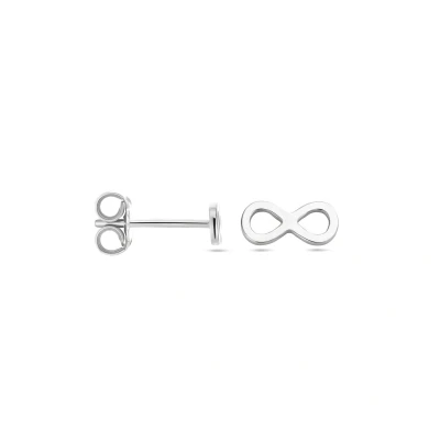 Afbeelding van Zilver Gerhodineerde Oorknoppen infinity 1319797 Sieraden compleet horloge Zilverkleur