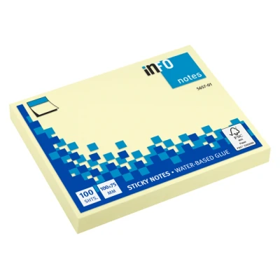 Afbeelding van Info Notes 100x75mm geel blok a 100 vel