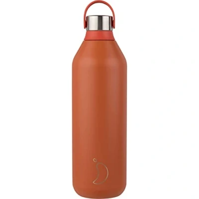 Afbeelding van Thermosfles Rood Maple Red Siliconen/RVS/Kunststof Chilly&#039;s Series 2 8,5 X 28 Cm