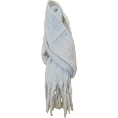 Afbeelding van Sjaal met Lurex Franjes Beige