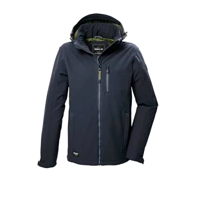 Afbeelding van G.I.G.A. DX GW 29 MN SFTSHLL JCKT, 41866 000, softshelljack voor heren, met afritsbare capuchon, donkerblauw, maat 4XL