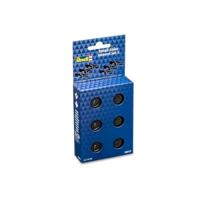Afbeelding van Revell 32217 Verfkleuren Basisset Zwart Glanzend en Matt 6x14ml Enamel set Verf