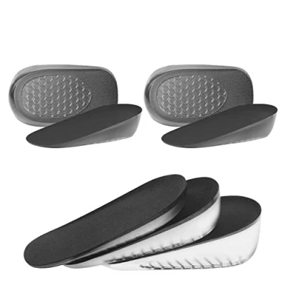 Afbeelding van URAQT Hoogte Toename Inlegzolen, 2 Paar Gel Verhogen Binnenzool Inlegzolen Hiel, Onzichtbare Hak Heffen Half Inserts Schoen Pads,Mannen Vrouwen Schokabsorberende Inserts(1.5/2.5/3.5CM)