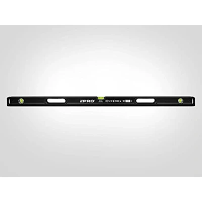 Afbeelding van PRO800 waterpas 200cm enkelzijdig gefreesd met ergonomisch profiel ERS+ (Easy Reading System) Nauwkeurige Anti Shock Absorber eindkappen Kleur Zwart
