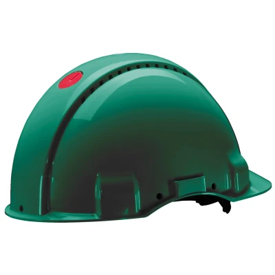 Afbeelding van 3M Veiligheidshelm, Uvicator, pinlock sluiting, geventileerd, kunststof zweetband, groen, G3000CUV GP