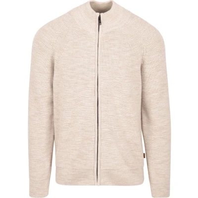 Afbeelding van BOSS Kenion Vest Greige maat 3XL Heren met Regular fit Pasvorm Katoen Suitable Herenkleding