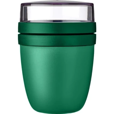 Afbeelding van Mepal Lunchpot Ellipse, praktische yoghurtbeker en mueslibeker, onderverdeling voor yoghurt muesli, geschikt vriezer, magnetron vaatwasser, 500 ml + 200 ml, Vivid Green