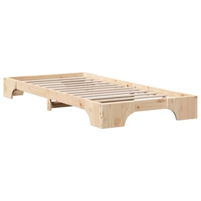 Afbeelding van vidaXL Bedframe Natuurlijk Grenenhout 100 x 200 cm Duurzaam