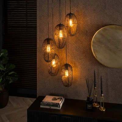 Afbeelding van Fraaai Alvin hanglamp 5L Metaal