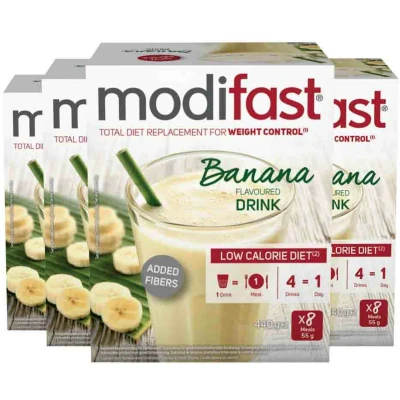 Afbeelding van 4x Modifast Intensive Milkshake Banaan 8 x 55 gr