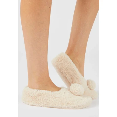Afbeelding van Damart Pantoffels zachte gebreide Thermolactyl Vrouwen Bruin 36/38