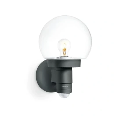 Afbeelding van Steinel Buitenlamp met sensor L 115 S, max. 60 W, IR sensor, registratiehoek: 240, reikwijdte: 12 m, E27 fitting, IP44, antraciet