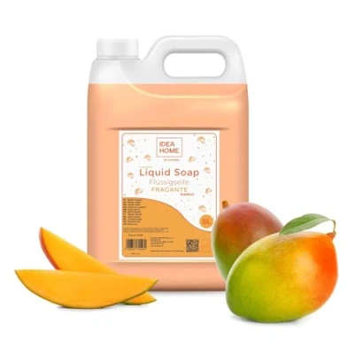 Afbeelding van IDEA HOME FRAGANTE Vloeibare Handzeep 5L Crèmezeep, Voedend, Hydraterend, Geschikt voor Alle Huidtypes Ideaal Dispensers, Mango