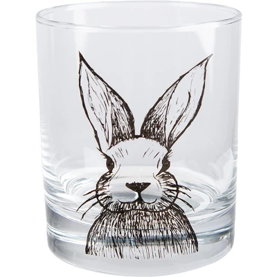 Afbeelding van Clayre &amp; Eef Waterglas 300 ml Transparant Glas Konijn Drinkbeker