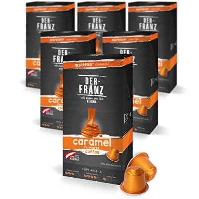 Afbeelding van Der Franz Nespresso compatibele Koffiecapsules, 6 x 10 gearomatiseerd met karamelaroma