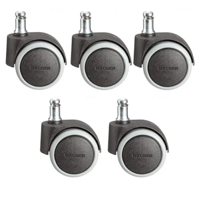 Afbeelding van WAGNER Bureaustoelwielen/Bureaustoelwielen set van 5 SOFT diameter Ø 50 mm, met zacht loopvlak, intervalrem, stift 11x 20 draagvermogen kg/wiel 02401161