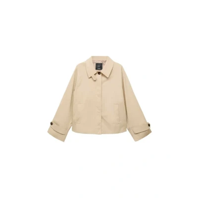 Afbeelding van Mango Lichte jas, Dames, Maat: XXS, Beige