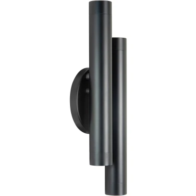 Afbeelding van Wandlamp Tubes mat zwart 4 mini gu10 up down