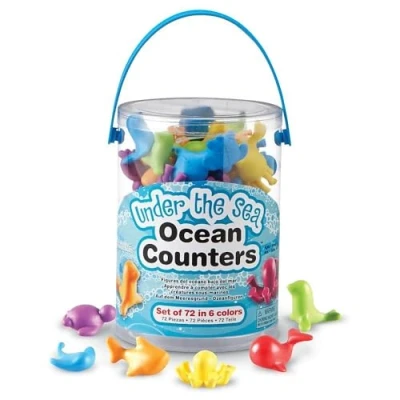 Afbeelding van Learning Resources Under The Sea Ocean Counters Tub 72 Stuk Set