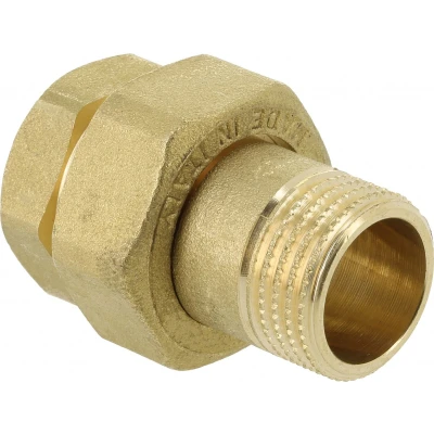 Afbeelding van Bonfix Messing 3 del recht koppeling 1/2&quot;x1/2&quot;