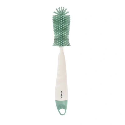 Afbeelding van BEABA® Siliconen flessenborstel, saliegroen