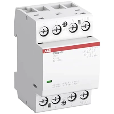 Afbeelding van Abb magneetschakelaar 400v 63a stuurspanning ac maakcontact en 3 verbreekcontact 1 module eenheden inbouwdiepte 43 5mm ip20 1sae351111r0631