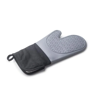 Afbeelding van Ovenhandschoen Ibili Zwart Grijs Stof Siliconen 33,5 cm