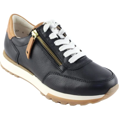 Afbeelding van Paul Green Sneakers laag, Dames, Maat: 37, Black cuoio Leer