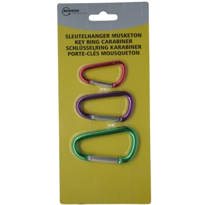 Afbeelding van Sleutelhanger karabijn / musketon 9x stuks