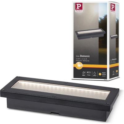 Afbeelding van Paulmann 94576 Domenic Inbouwlamp op zonne energie 0.1 W Warmwit Zwart