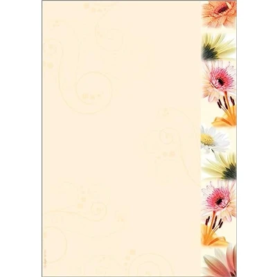 Afbeelding van SIGEL DP788 motiefpapier &quot;Flowerstyle&quot;, briefpapier 90 g, DIN A4, 50 vellen, van duurzaam papier