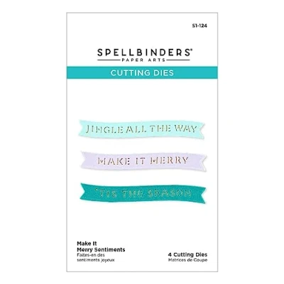 Afbeelding van Spellbinders Make It Merry Sentiments Etched Dies (S1 124 )