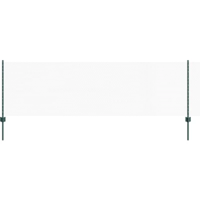Afbeelding van vidaXL Hekpalen 11 stuks U Channel Groen 80 cm Staal, Zeshoekig Hek 0,8x25 m Staal