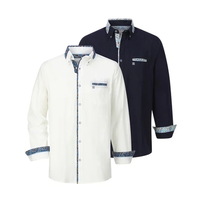 Afbeelding van BABISTA Overhemd &#039;Matias&#039; blauw / zwart wit