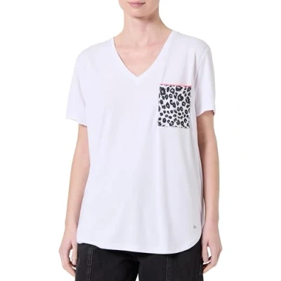 Afbeelding van Key Largo WT CAT Vneck Tshirt print, Dames, Maat: XS, White