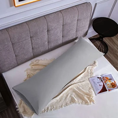 Afbeelding van Kussensloop, 50x150 cm, 100% microvezel lichtgrijs
