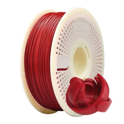 Afbeelding van eSUN PLA+ Navulfilament en Spool Kit, Navulling Spoolless PLA Plus 1.75mm Verwijderbaar Filament eSpool+, 1KG (2.2 LBS) voor 3D Printers, Vuurrood
