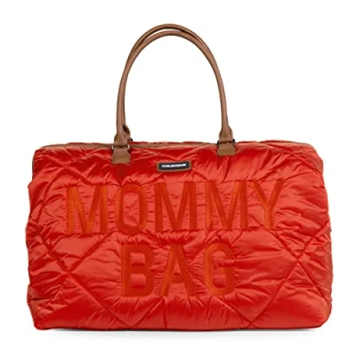 Afbeelding van Quilted Puffered Red Mommy Bag Luiertas Childhome