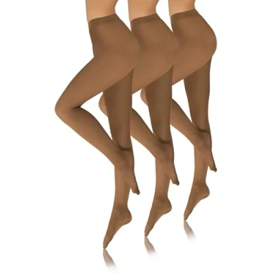 Afbeelding van sesto senso Panty dames 3 pack 40 den kleurrijke ondoorzichtige microvezel, stuks huidskleur beige, M